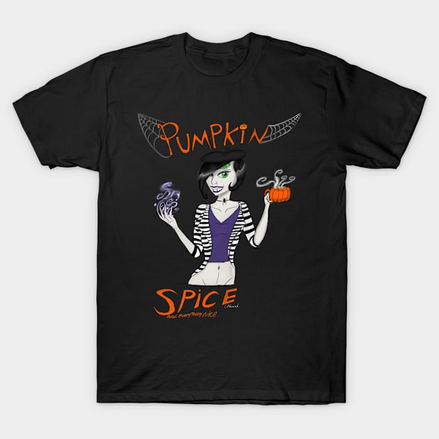 Pumpkin Spice Arachne T-Shirt by Dragor13